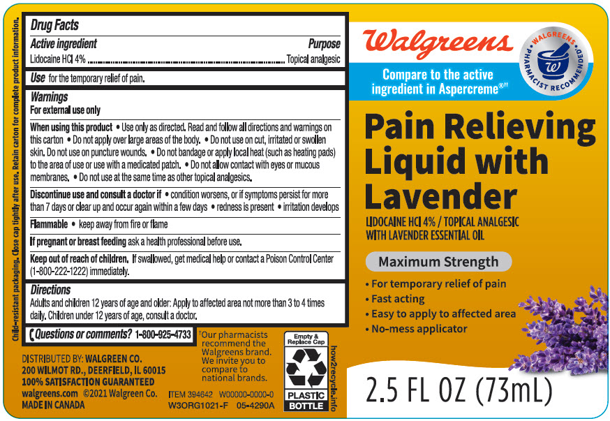 Pill image for Walgreens Pain Relieving Liquid With Lavender