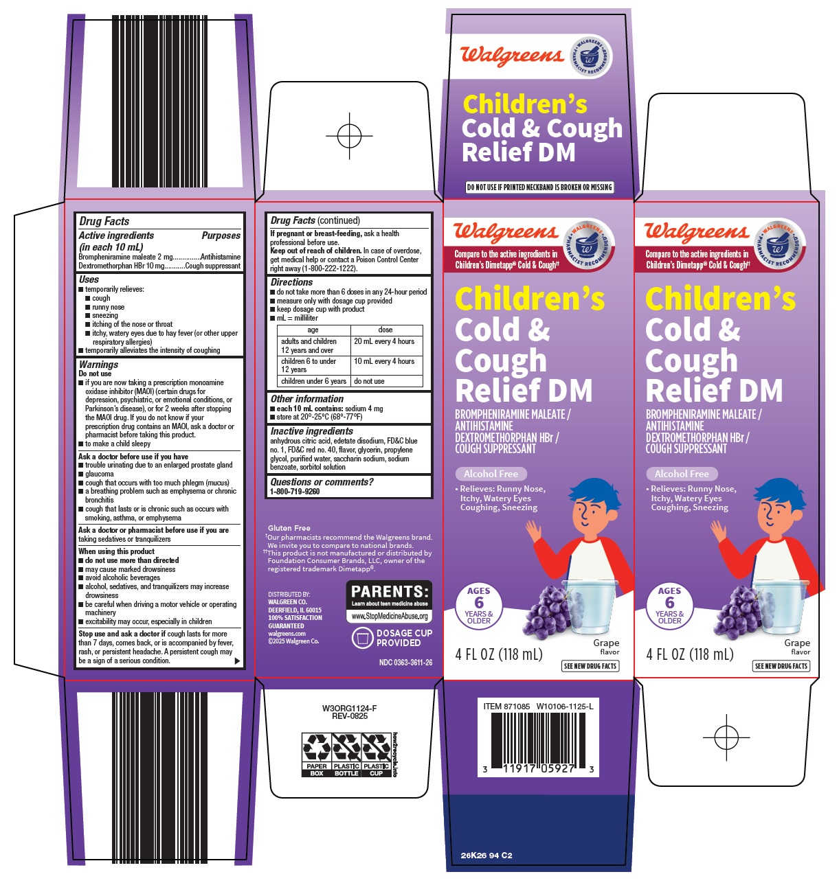 Pill image for Walgreen Co. Children’s Cold & Cough Relief Dm Drug Facts