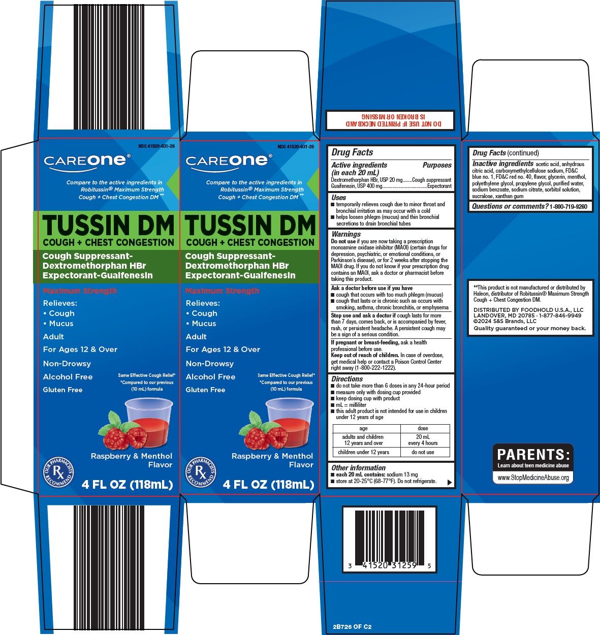 Pill image for American Sales Company Tussin Dm Drug Facts