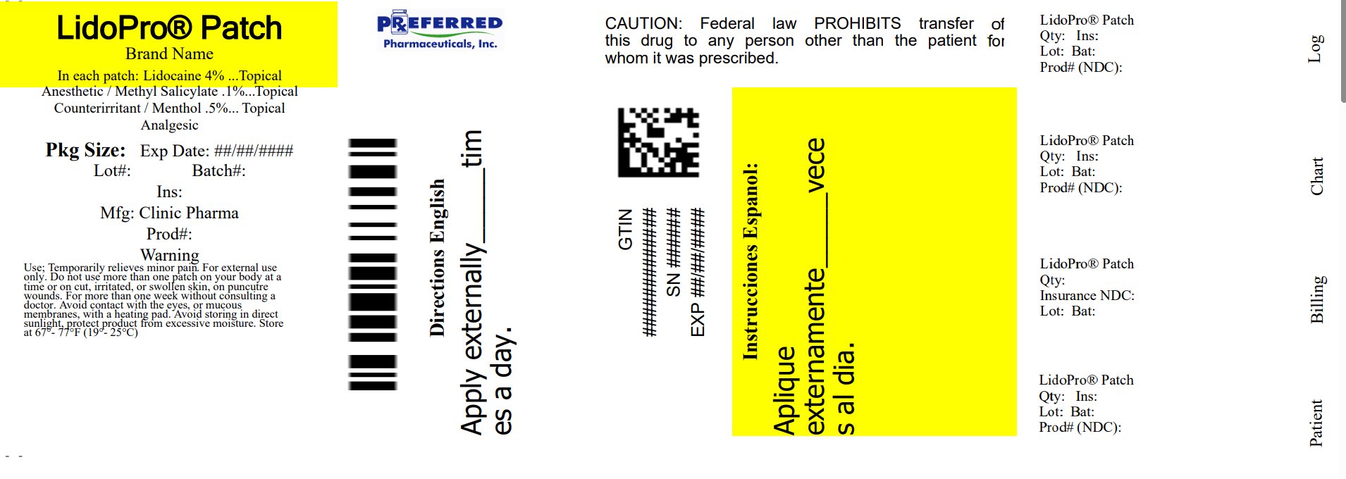 Pill image for Lidopro Patch