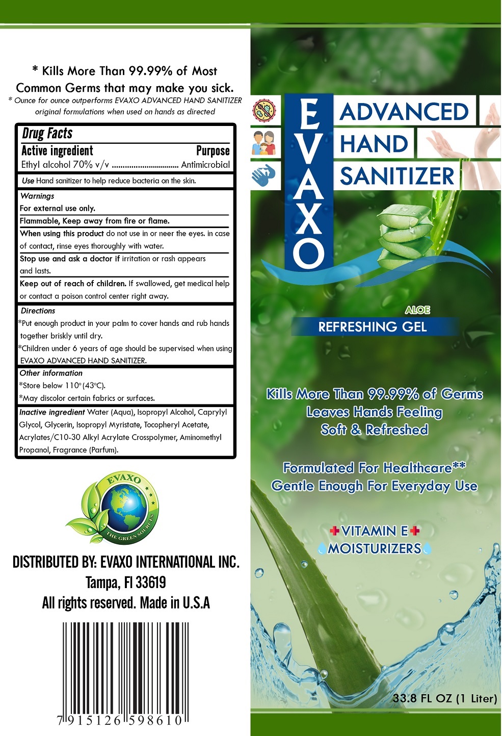 Pill image for Evaxo Advanced Hand Sanitizer