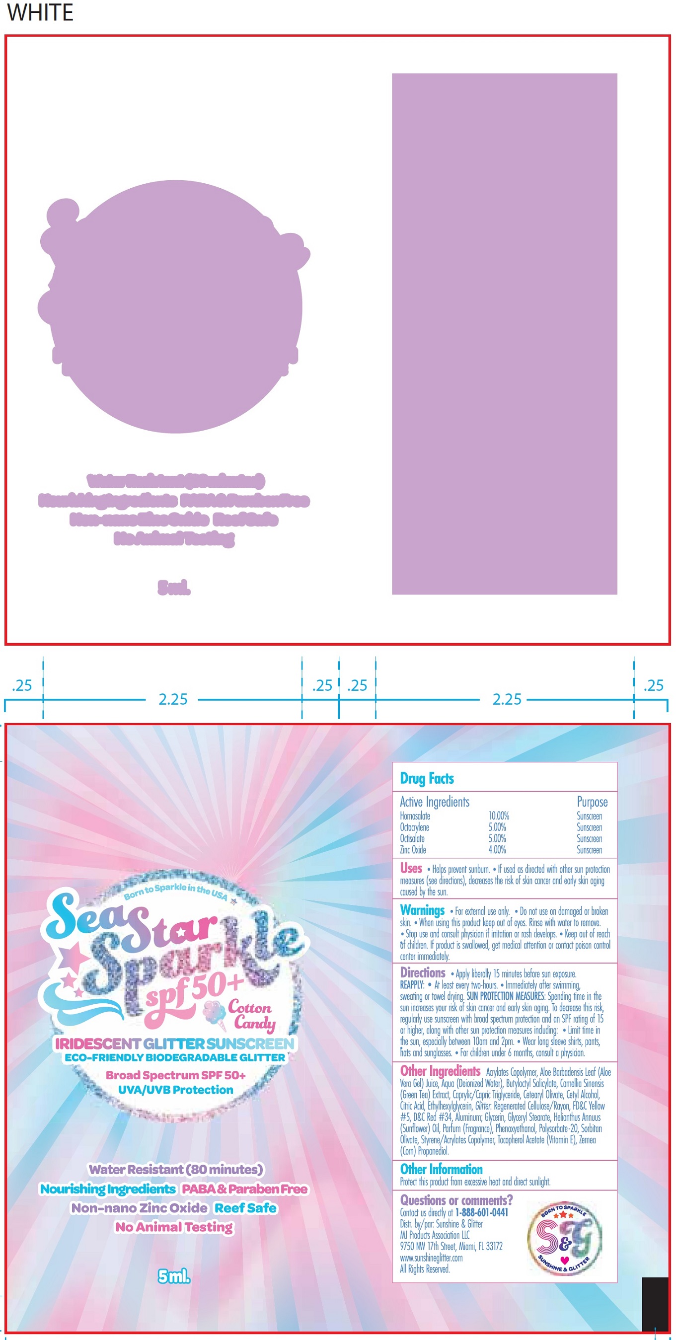 Pill image for Sea Star Sparkle Spf-50 Glitter Sunscreen Cotton Candy