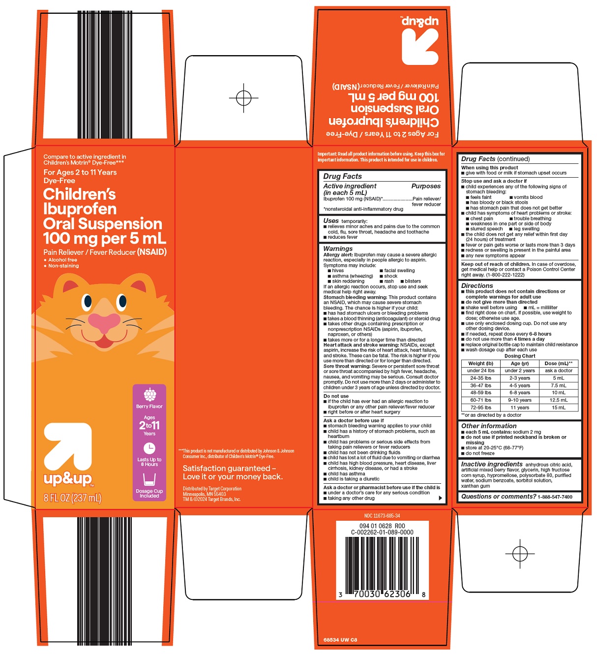 Pill image for Target Corporation Children’s Ibuprofen Oral Suspension Drug Facts