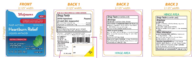 Pill image for Walgreens Fast Acting Heartburn Relief Liquid Antacid Extra Strength Cool Mint Flavor 355ml