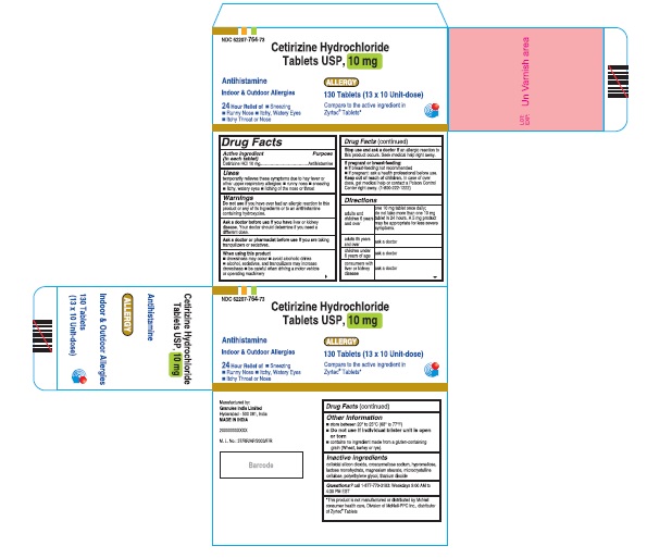 Pill image for Cetrizine Hydrochloride Tablets