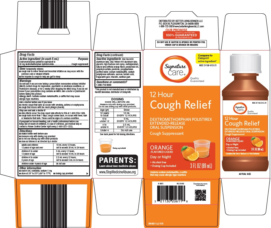 Pill image for Better Living Brands Llc 12 Hour Cough Relief Drug Facts