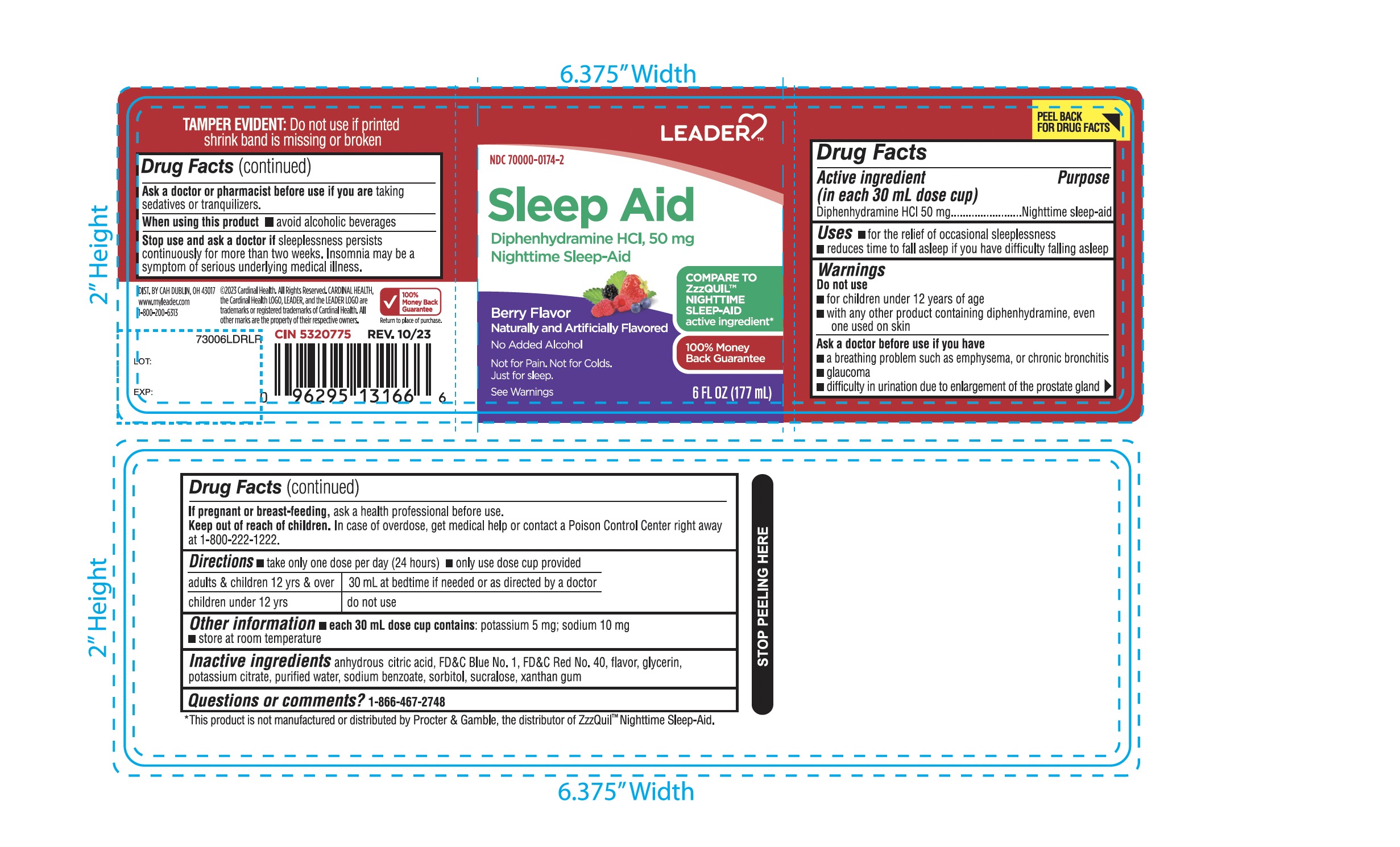 Pill image for Sleep Aid Diphenhydramine Hcl 50 Mg Nighttime Sleep Aid Berry Flavor 6 Fl Oz 177ml