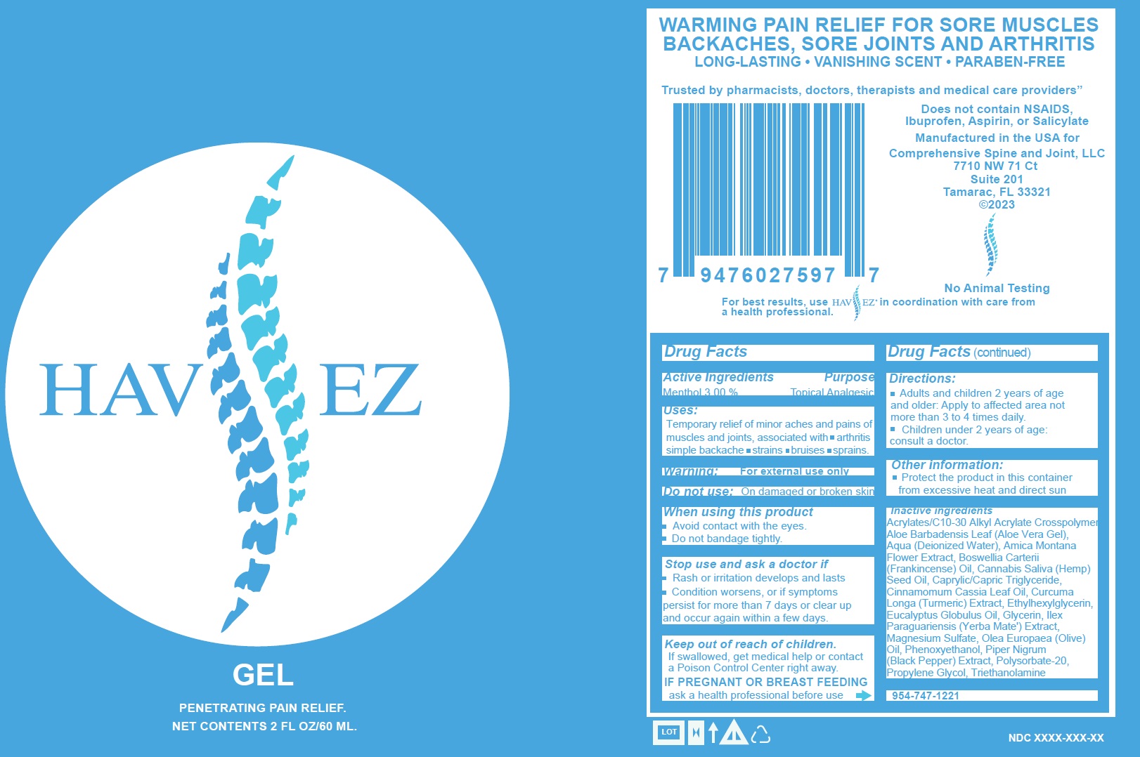 Pill image for hav ez penetrating pain relief gel