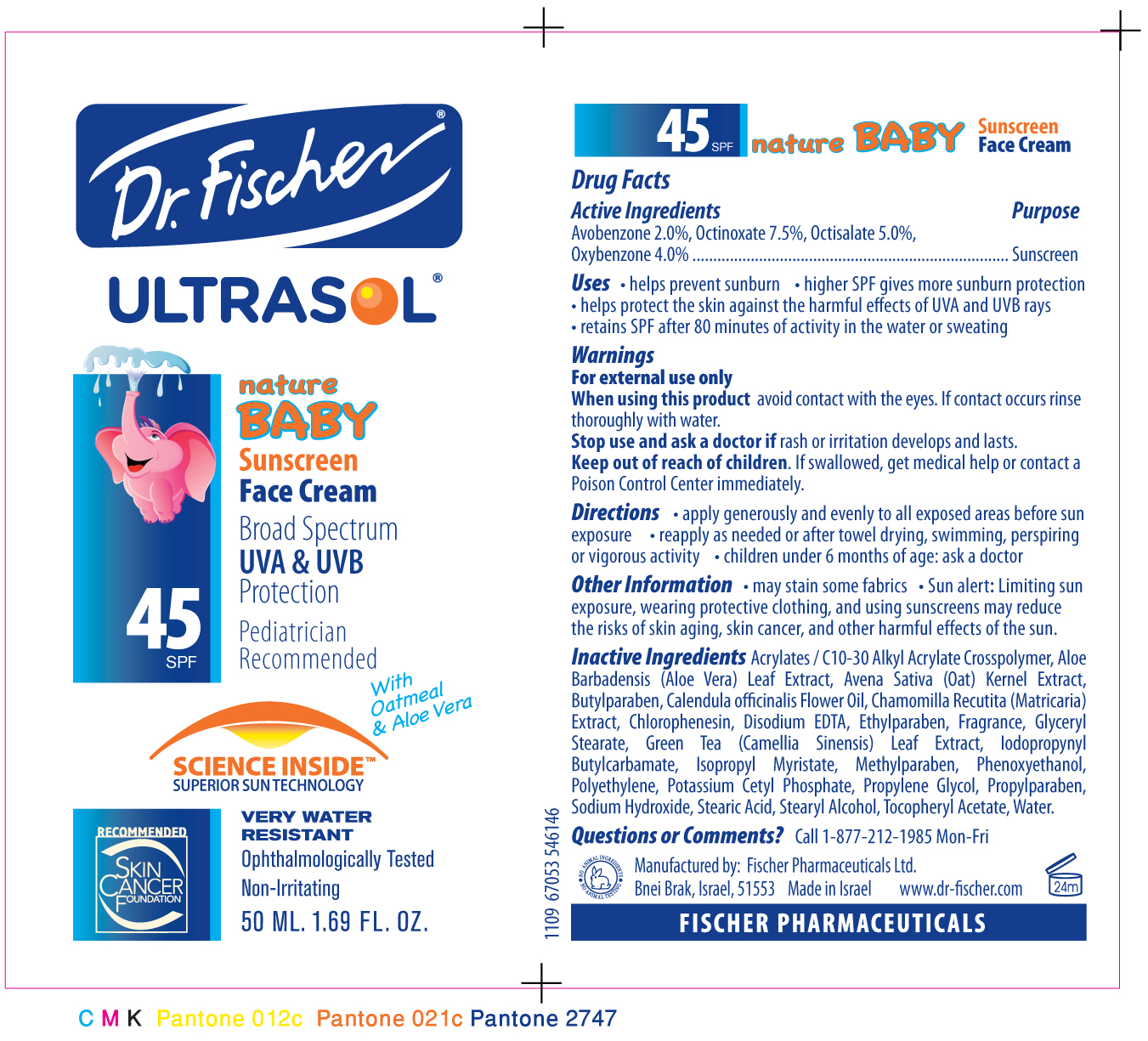 Pill image for Dr. Fischer Ultrasol Nature Baby Sunscreen Face Cream Spf 45