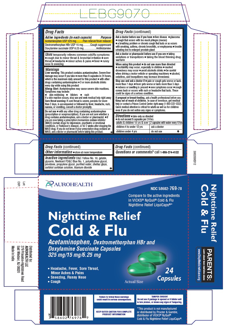 Pill image for Nighttime Cold And Flu Relief