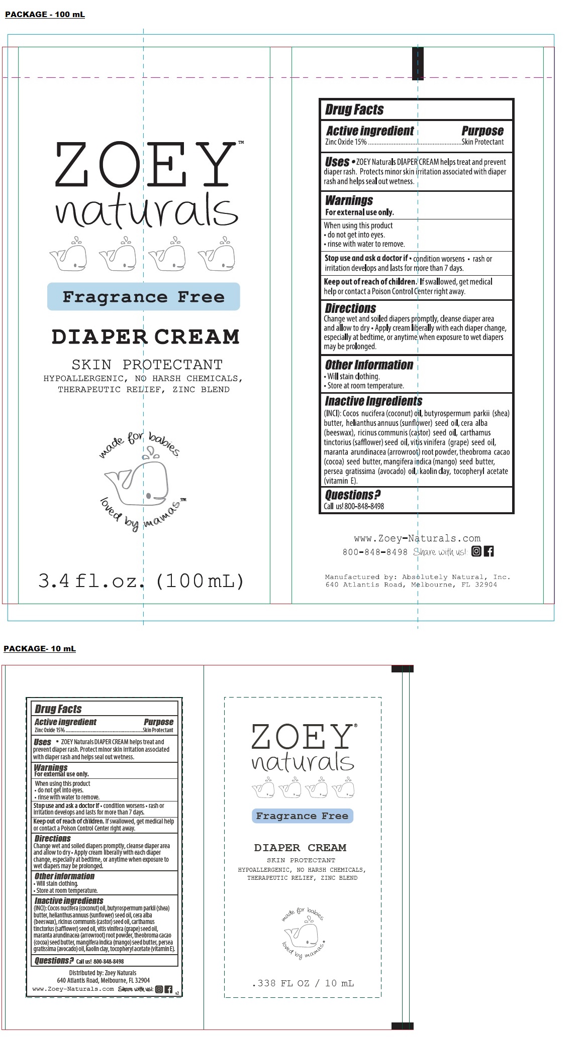 Pill image for Zoey Naturals Diaper Cream