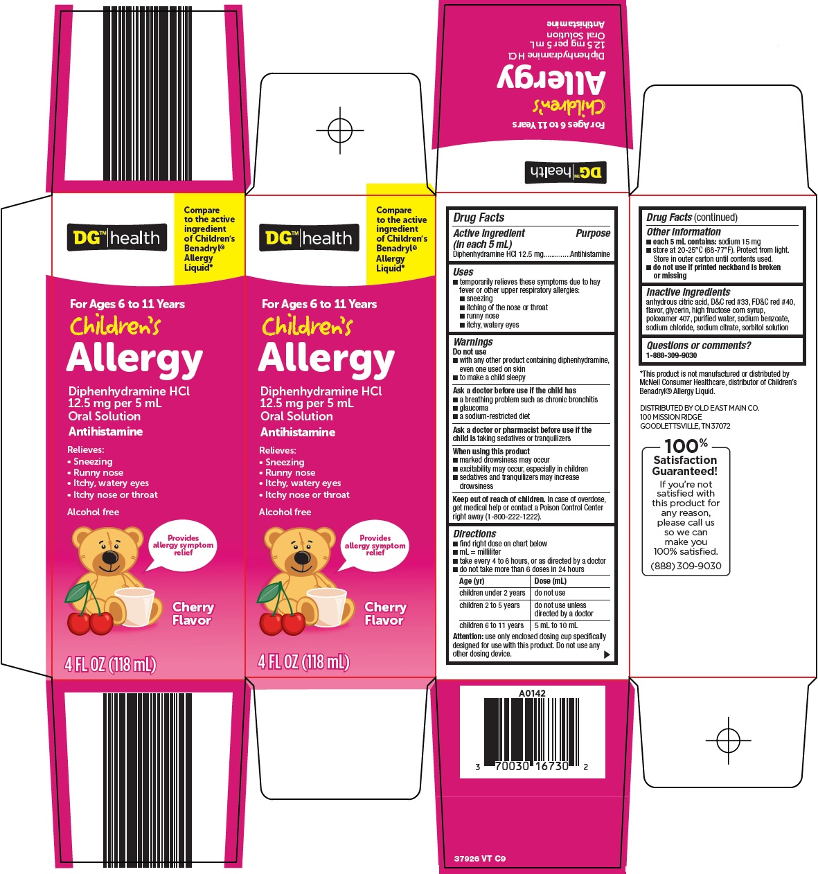 Pill image for dolgencorp, llc children's allergy drug facts