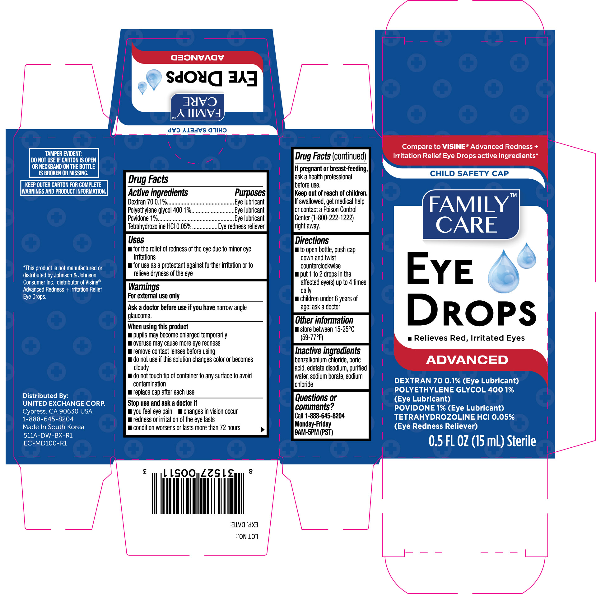 Pill image for Family Care Eye Drops Advanced Formula 0.5oz 511a (2020)