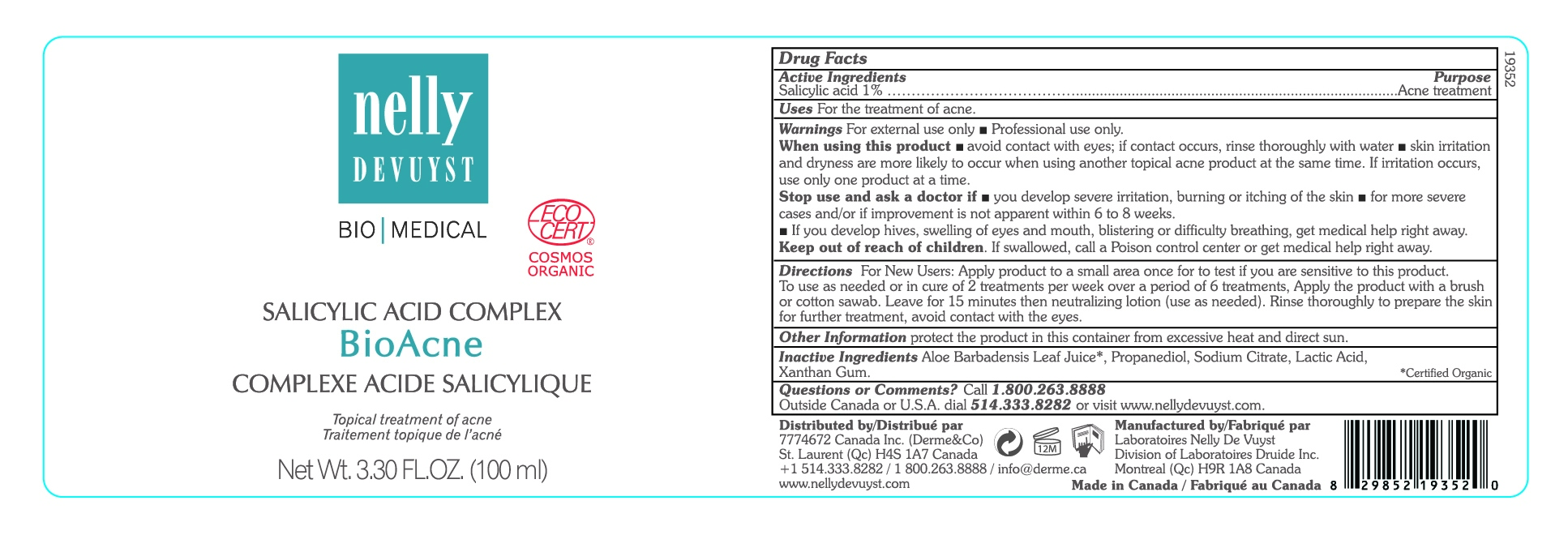 Pill image for Nelly Devuyst Salicylic Acid Complex Bioacne 100 Ml