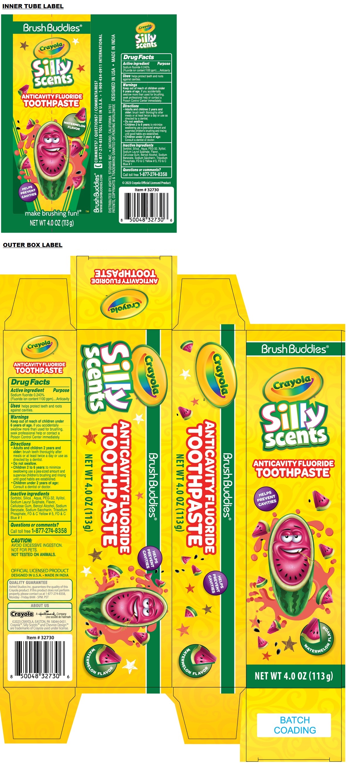 Pill image for Crayola Anticavity Fluoride Toothpaste - Watermelon Flavor