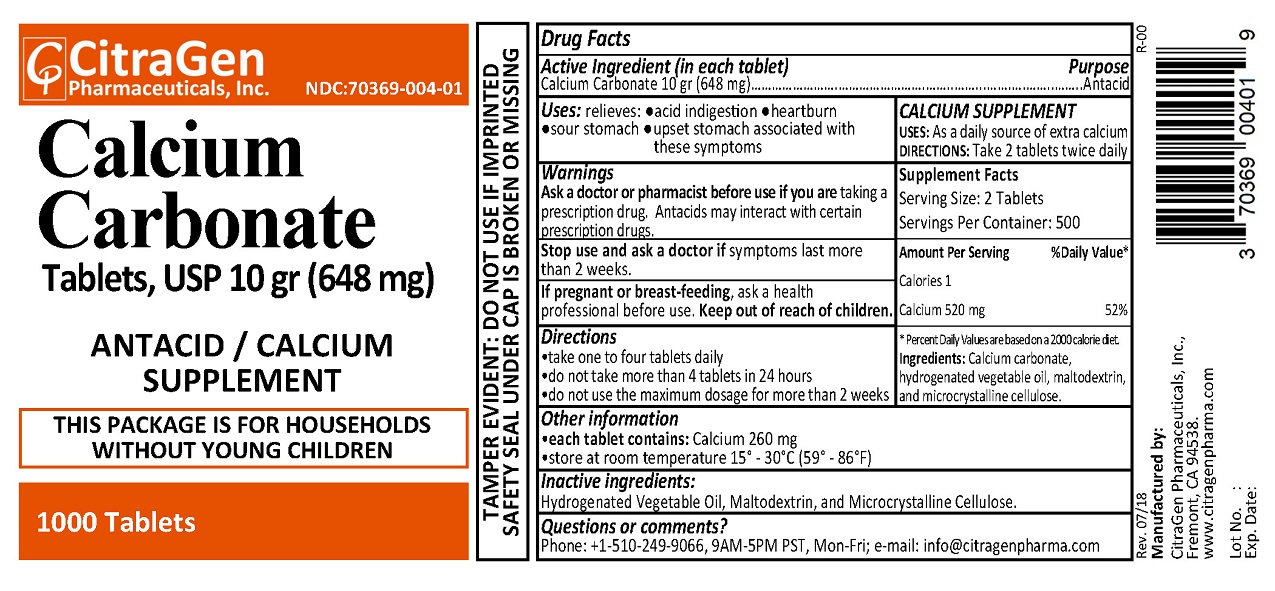 Pill image for Calcium Carbonate Tablets, Usp 10gr (648 Mg)