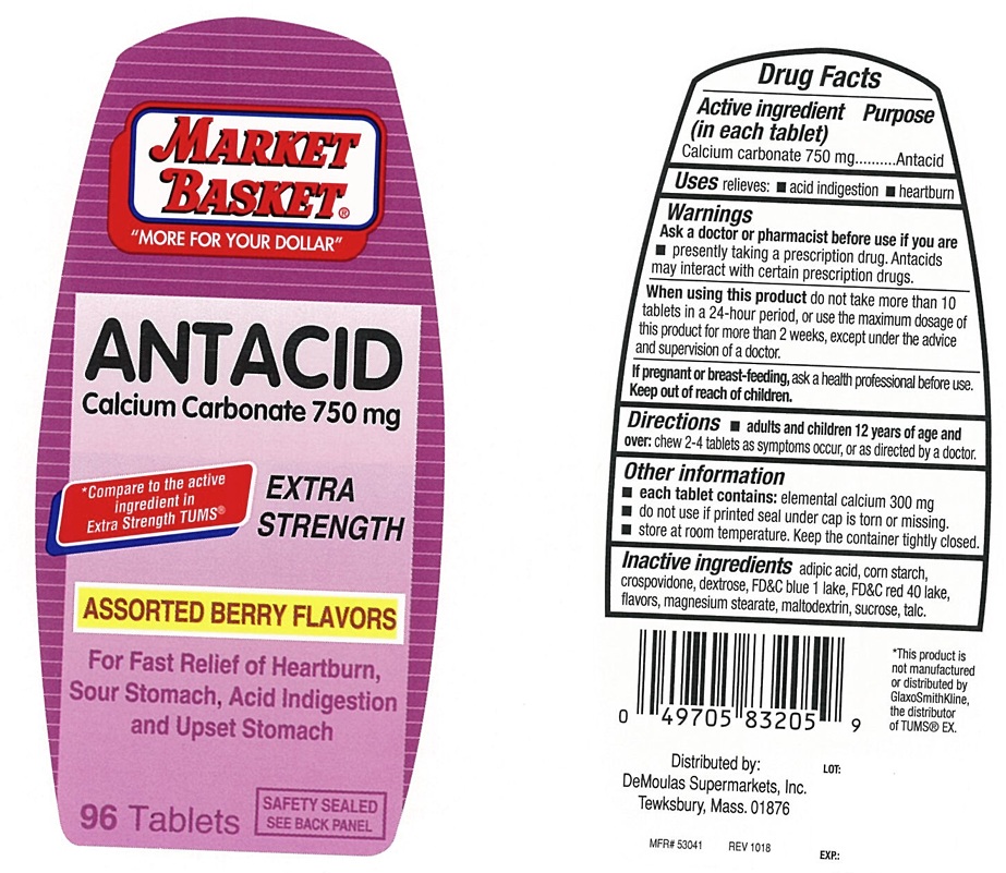 Pill image for Extra Strength Antacid Assorted Berry Chewable Tablets