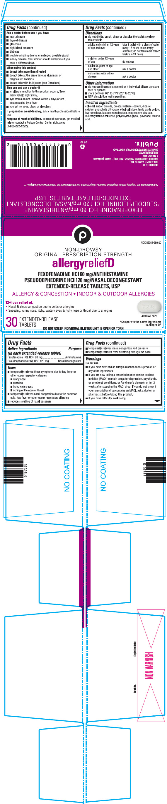 Pill image for Fexofenadine Hydrochloride And Pseudoephedrine Hydrochloride Extended-release Tablets, 60 Mg/120 Mg