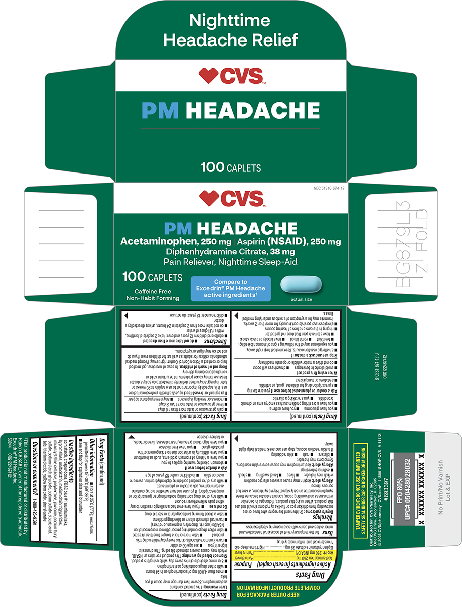 Pill image for Cvs 44-674 Pm Headache
