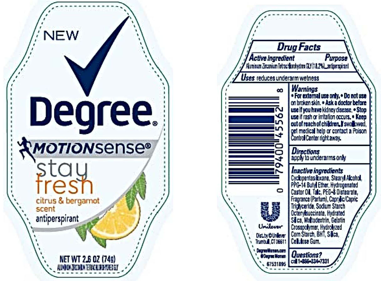 Pill image for Degree Motionsense Citrus And Bergamot Scent Antiperspirant