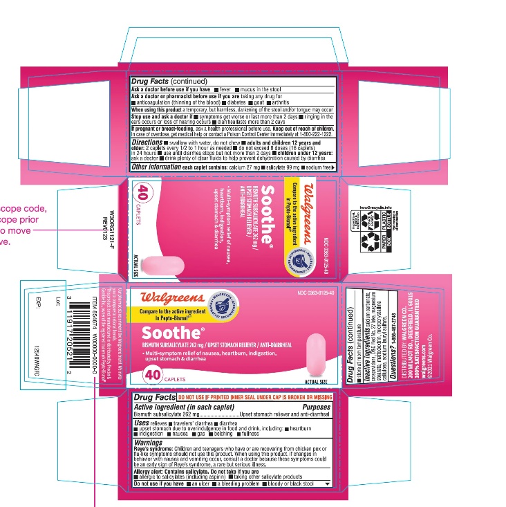 Pill image for Walgreen Soothe® Bismuth Subsalicylate 262 Mg Caplets
