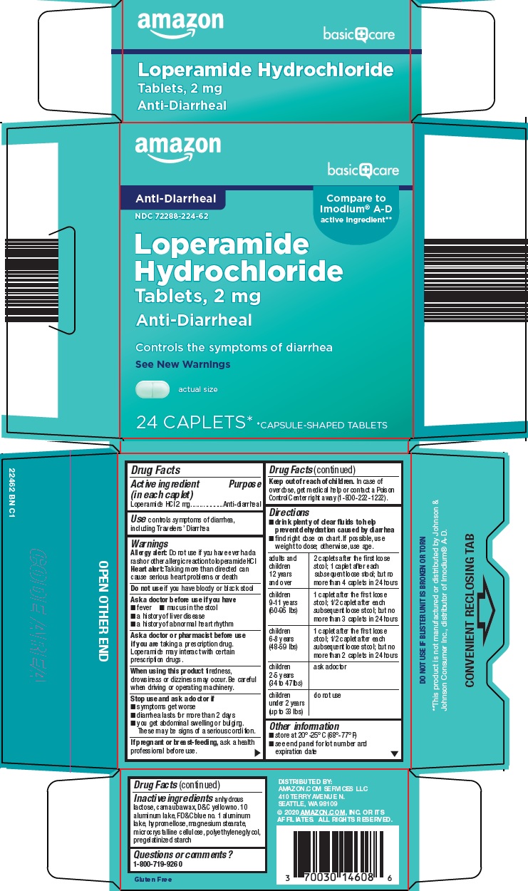 Pill image for Amazon Loperamide Hydrochloride Tablets Drug Facts