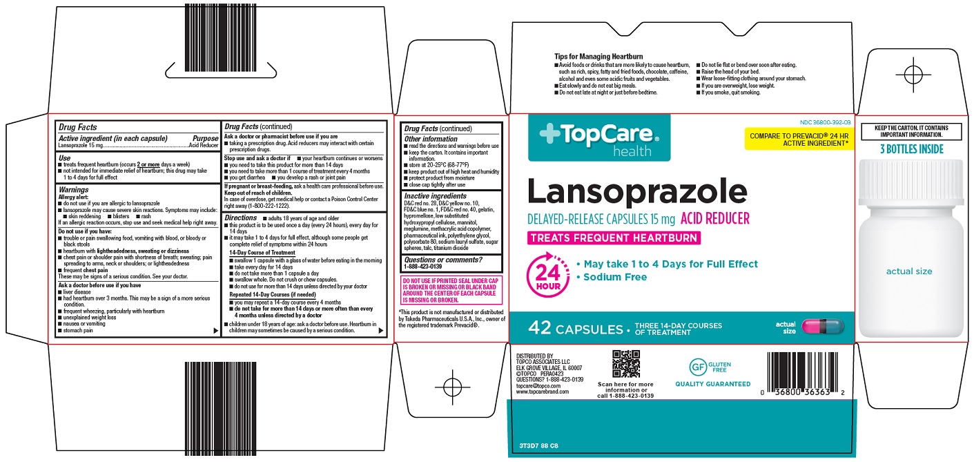Pill image for Topco Associates Llc. Lansoprazole Drug Facts