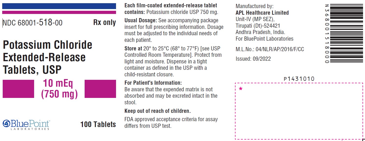 Pill image for These Highlights Do Not Include All The Information Needed To Use Potassium Chloride Extended-release Tablets Safely And Effectively. See Full Prescribing Information For Potassium Chloride Extended-release Tablets.