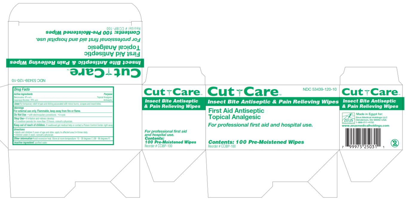 Pill image for cut care insect bite antiseptic and pain relieving wipes