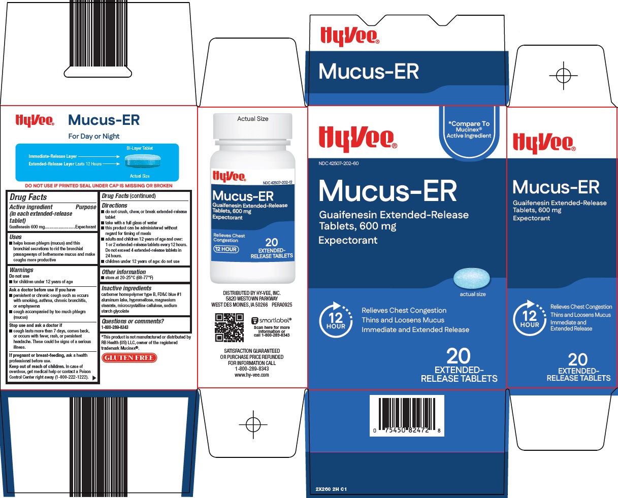 Pill image for Hy-vee, Inc. Mucus-er Drug Facts