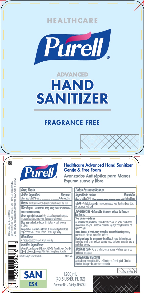 Pill image for purell healthcare advanced hand sanitizer gentle & free foam