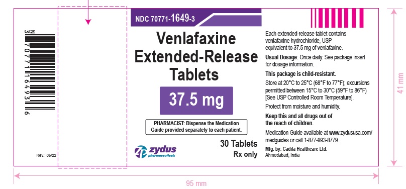 Pill image for Venlafaxine Extended-release Tablets, For Oral Use