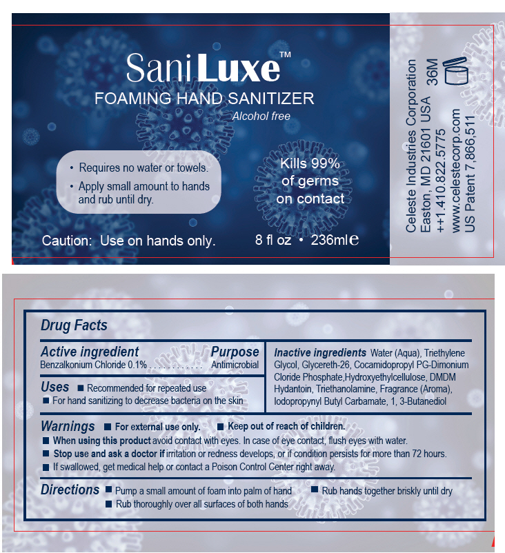 Pill image for saniluxe™ foaming hand sanitizer alcohol free