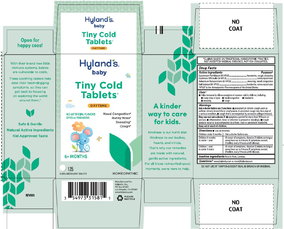 Pill image for Hyland's Naturals Baby Tiny Cold Tablets Daytime