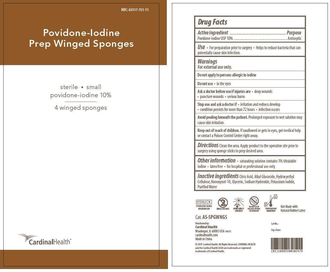 Pill image for Povidone-iodine Prep Winged Sponges Sterile Small