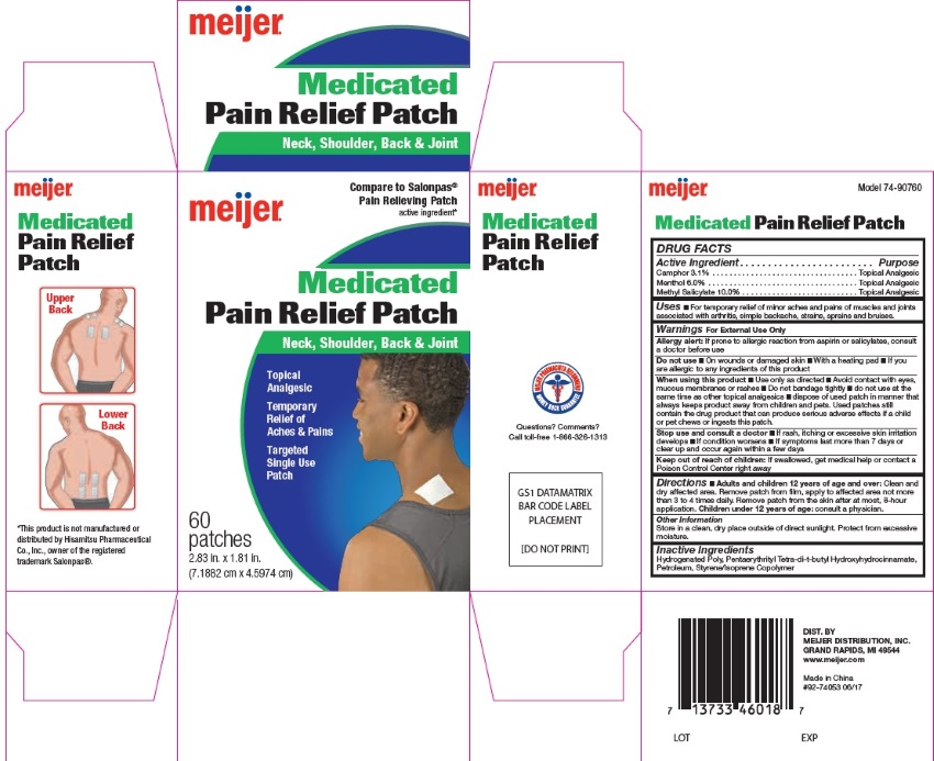Pill image for Meijer Medicated Pain Relief Patches