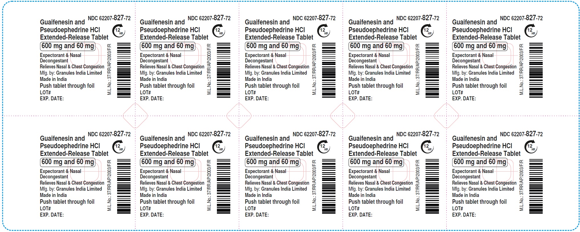 Pill image for Guaifenesin And Pseudoephedrine Hcl Extended-release Tablets, 600 Mg/60 Mg And 1200 Mg/120 Mg