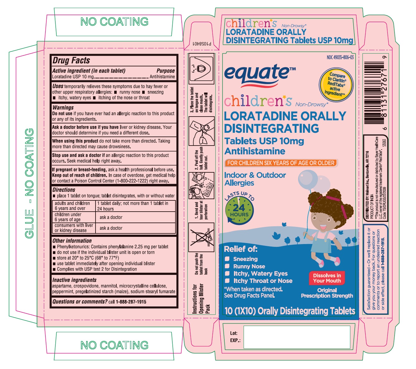 Pill image for Loratadine Orally Disintegrating Tablets Usp 10 Mg