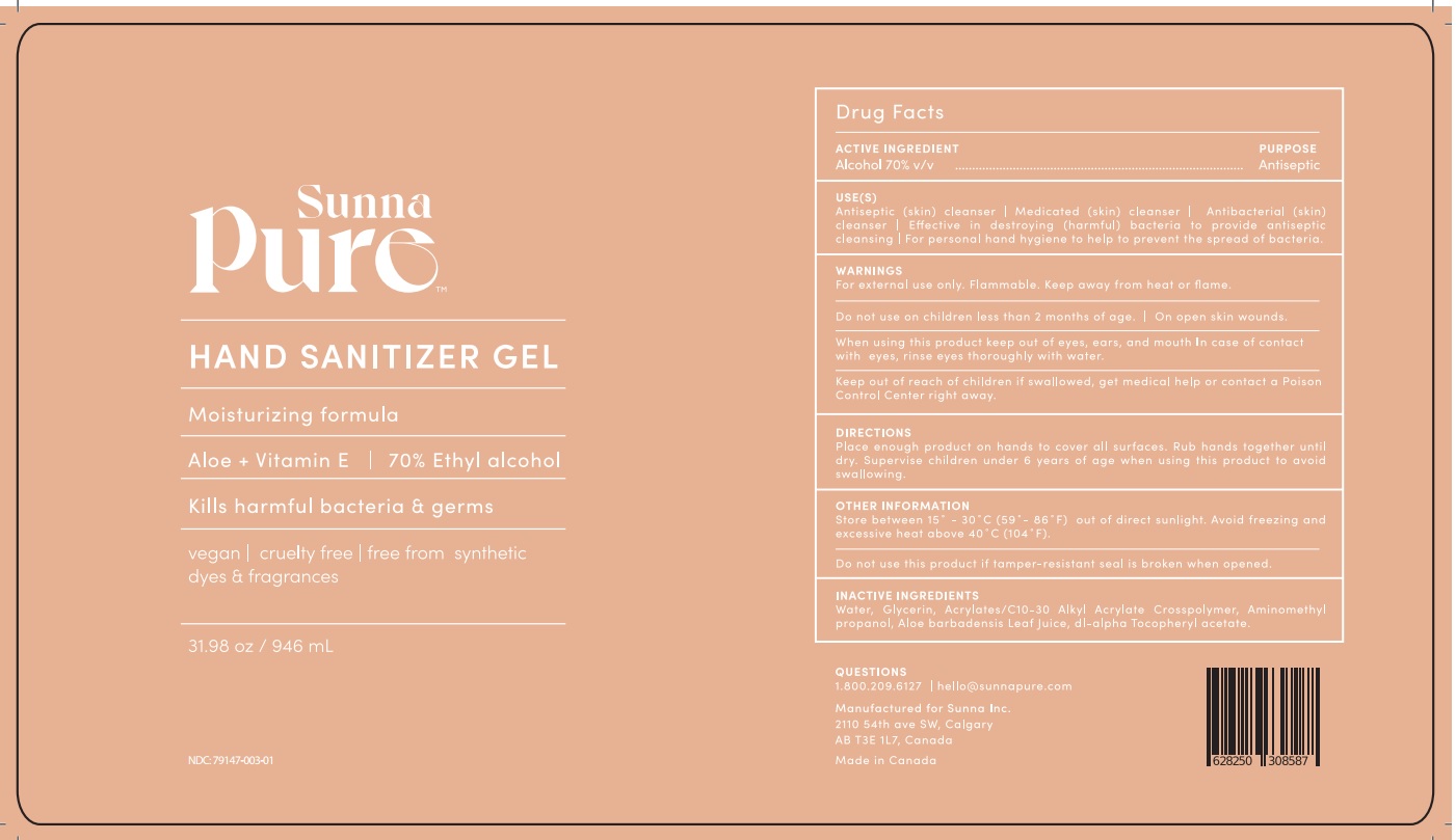 Pill image for sunna pure hand sanitizer gel