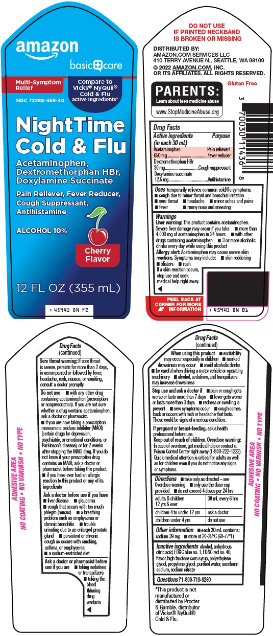 Pill image for Amazon Nighttime Cold & Flu Drug Facts