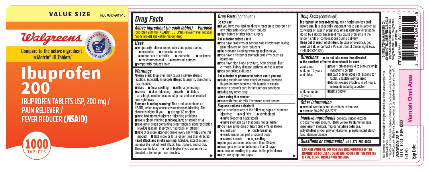 Pill image for Walgreens Ibuprofen Tablets Usp, 200 Mg (orange Round)