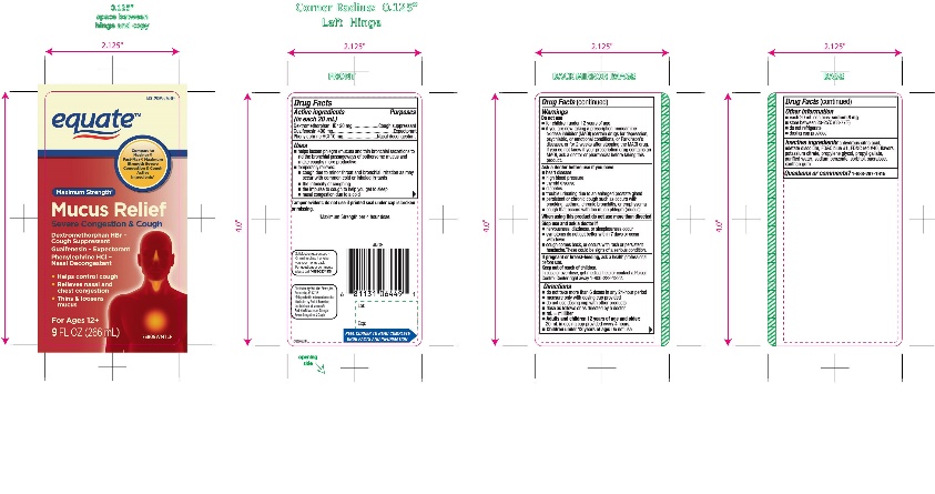 Pill image for Equate™ Maximum Strength Mucus Relief Severe Congestion And Cough 9 Fl Oz