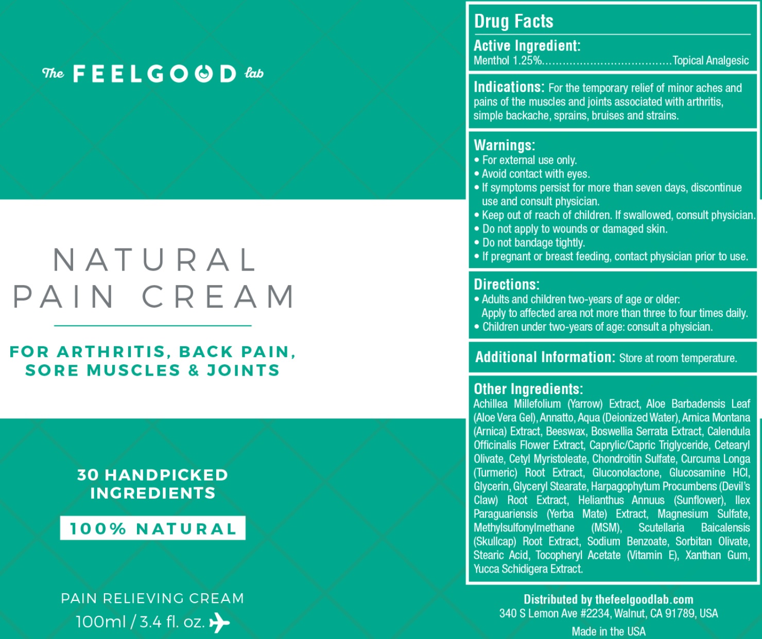Pill image for feel good labs natural pain cream