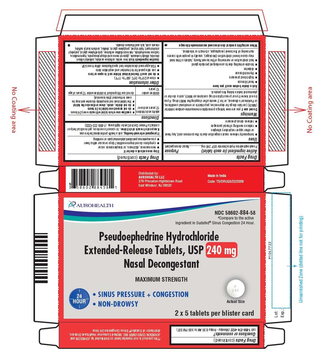 Pill image for Pseudoephedrine Hydrochloride Extended-release Tablets, Usp 240 Mg