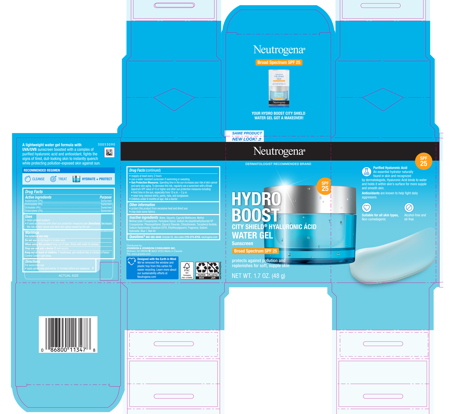 Pill image for Neutrogena® Hydro Boost City Shield™ Water Gel Broad Spectrum Spf 25