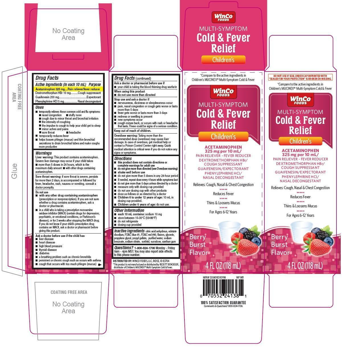 Pill image for Childrens Multi-symptom Cold & Fever Relief