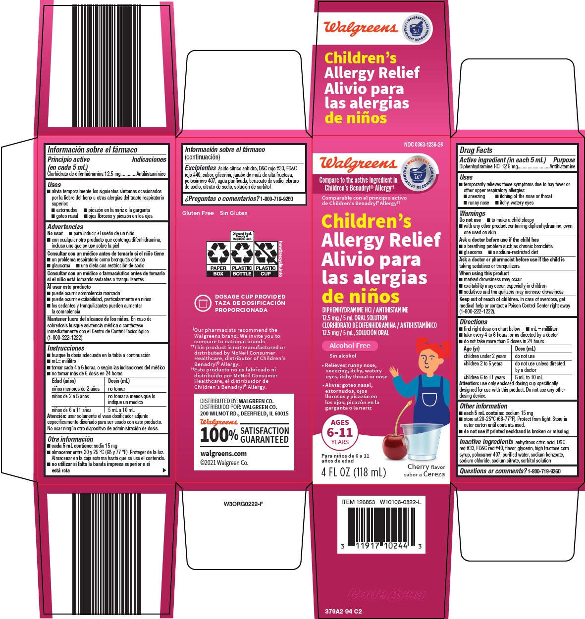 Pill image for Walgreen Co. Children’s Allergy Relief Drug Facts