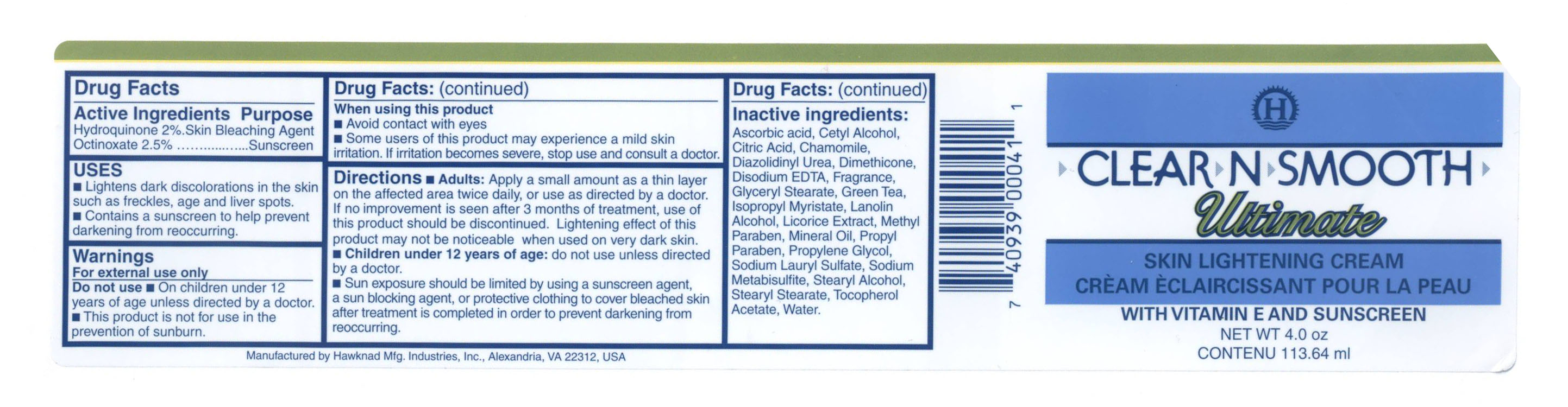 Pill image for Listing For Clear-n-smooth Ultimate Skin Lightening Cream