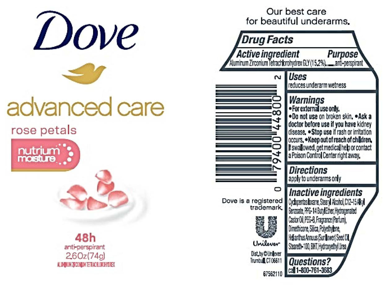 Pill image for Dove Advanced Care Rose Petals 48h Antiperspirant