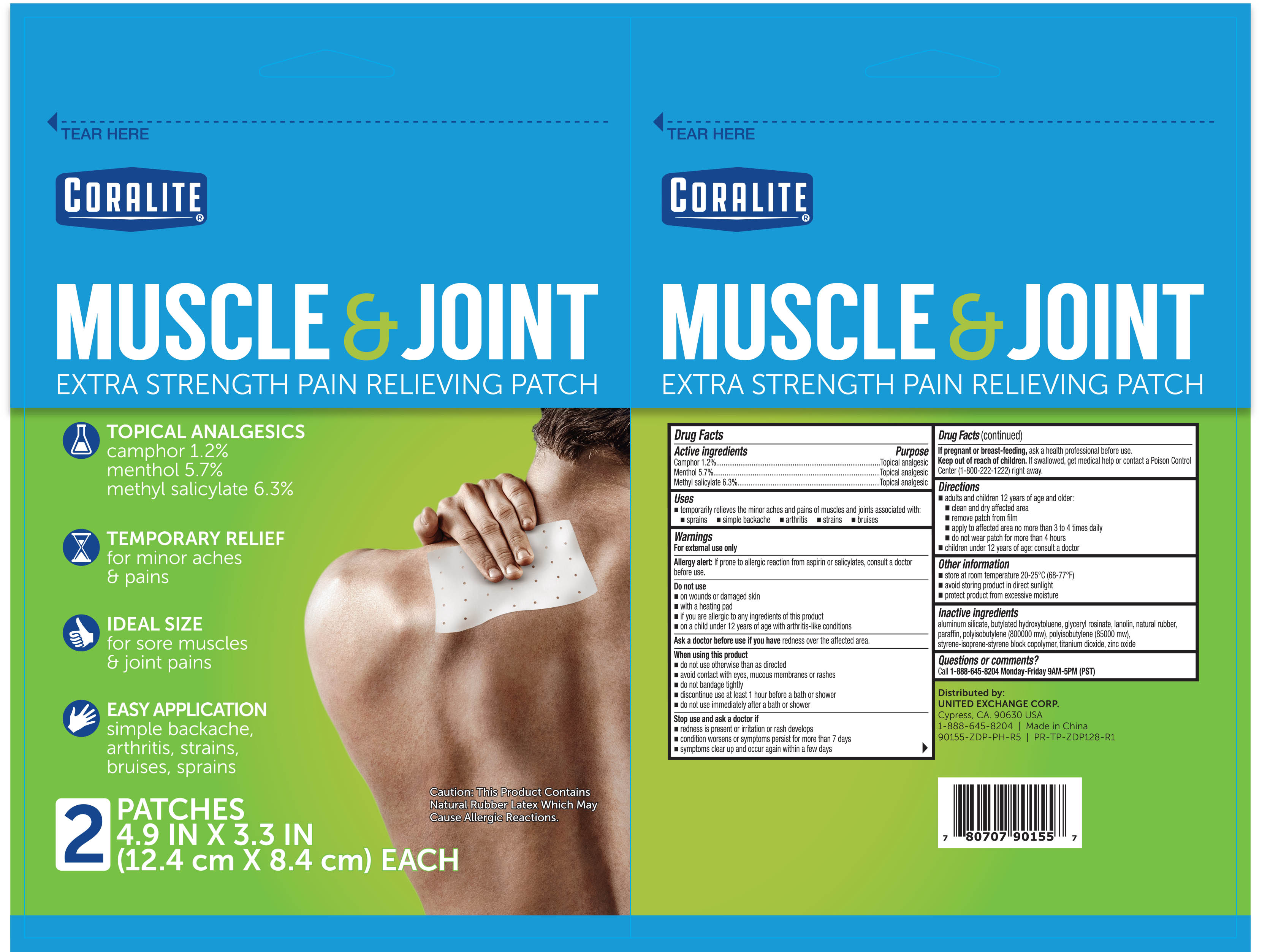 Pill image for Coralite Muscle & Joint Pain Relief Patch 2ct (90155)